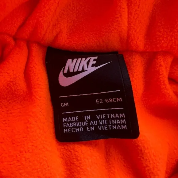 Nike Camo and Hunter Orange Baby Puffer Snowsuit Onesie 6M - Picture 3 of 7